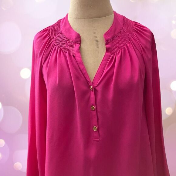 Lilly Pulitzer 100% Silk Blouse / SZ: S / NWOT - Picture 2 of 7